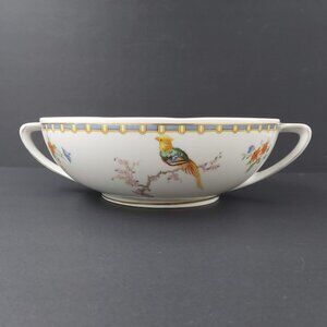 Victoria Moritz Zdekauer Altrohlau Czechoslovakia Porcelain Floral Serving Bowl